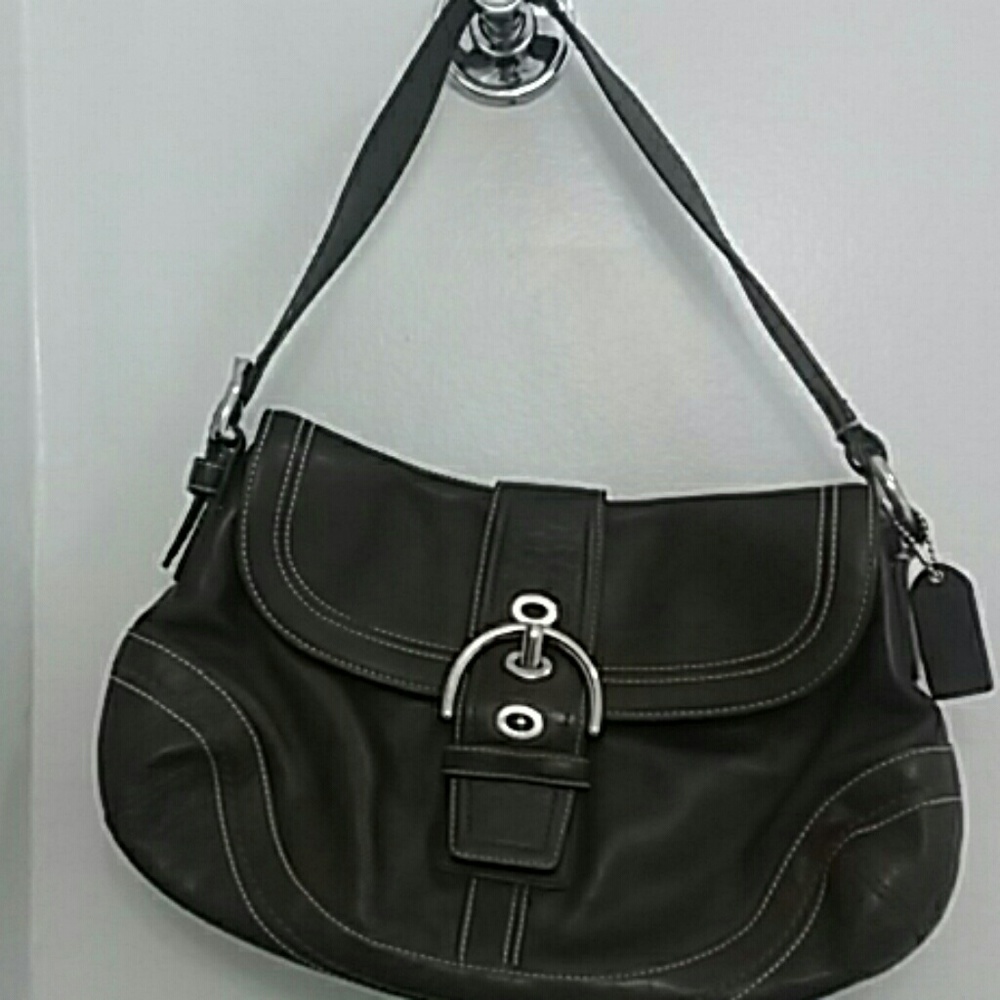 Coach F10910 Big soho flap brown leather